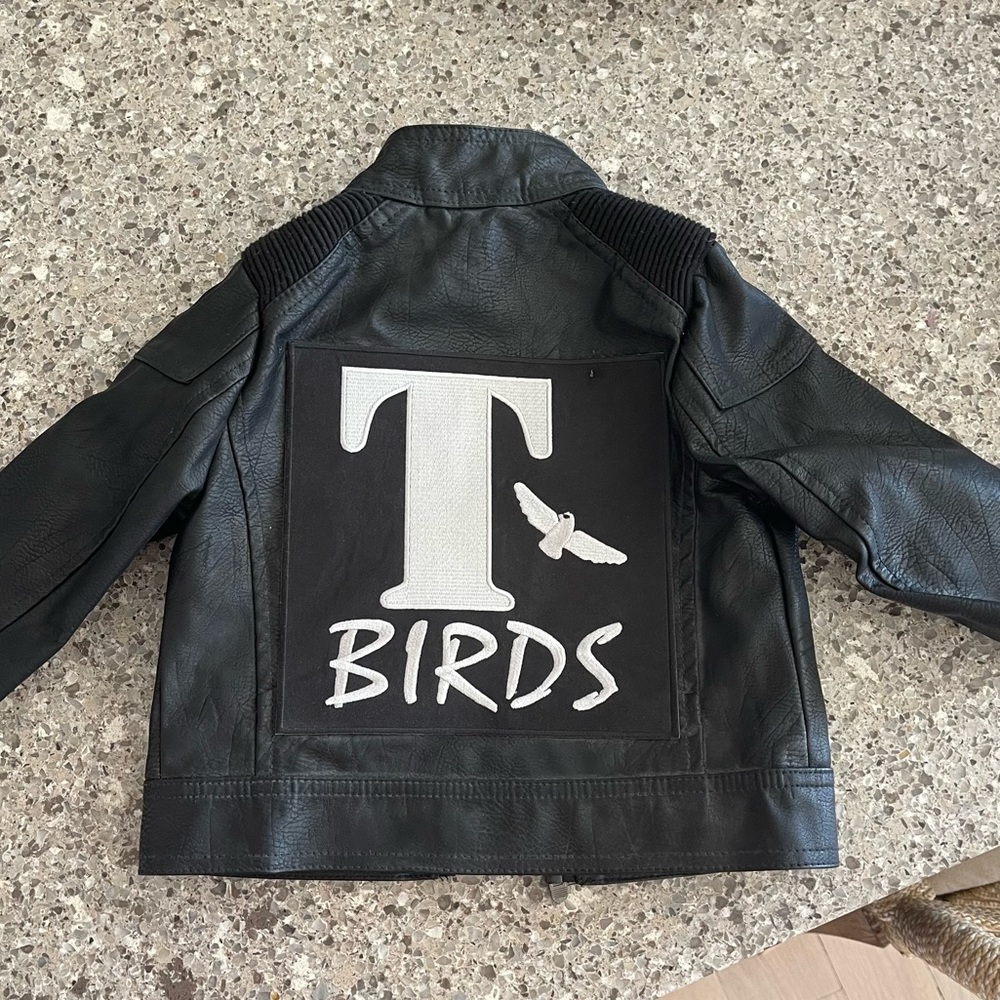 Toddler Boys T-Bird Grease Faux Leather Jacket Costume. 18mo/2T